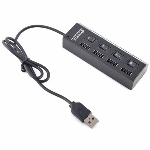 HUB USB 2.0 à 4 ports, commutateur marche/arrêt – Image 3